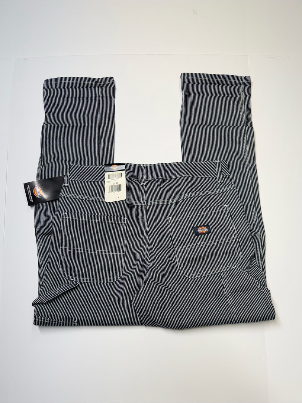 Dickies Carpenter Pants Skinny Fit Straight Leg Women’s 29Rx31 BlackStriped NWT